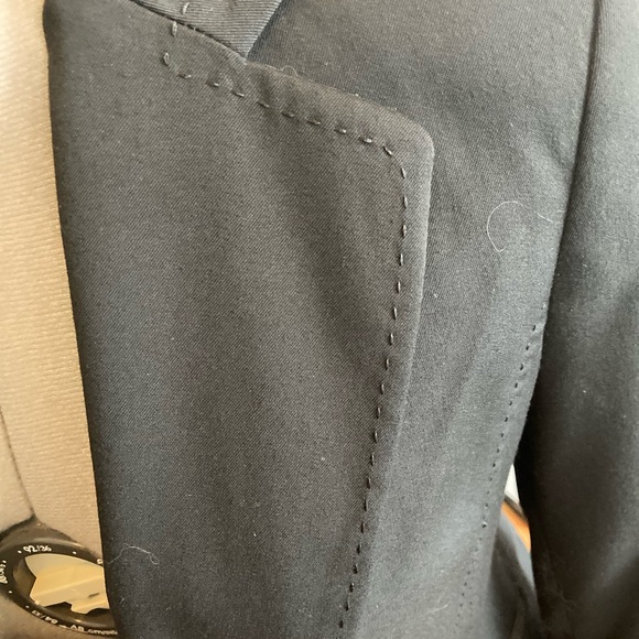 Simple black blazer with stitch detail - Picture 2 of 6